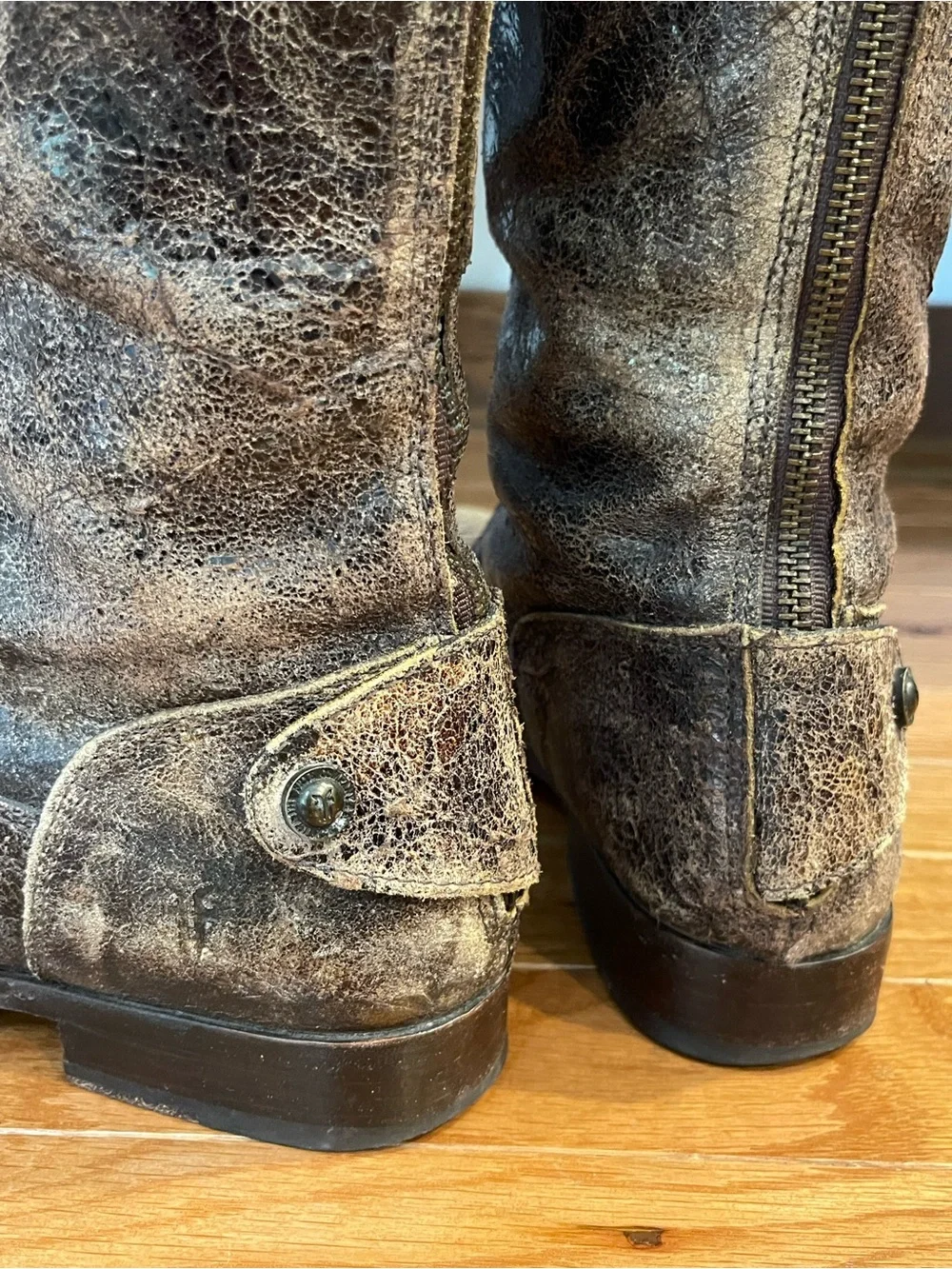 Frye distressed leather